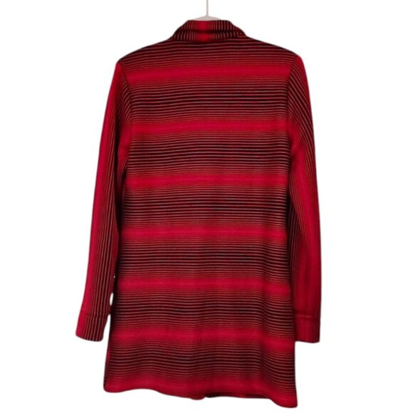 Joseph Ribkoff Black & Red Striped Jacket/Coat Sz 10 - Picture 5 of 9